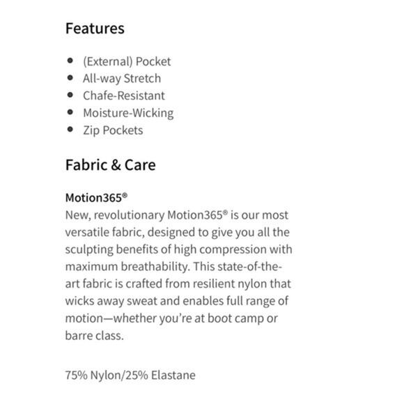 Fabletics Motion 365 Leggings 7/8 Size SMALL - Picture 5 of 13